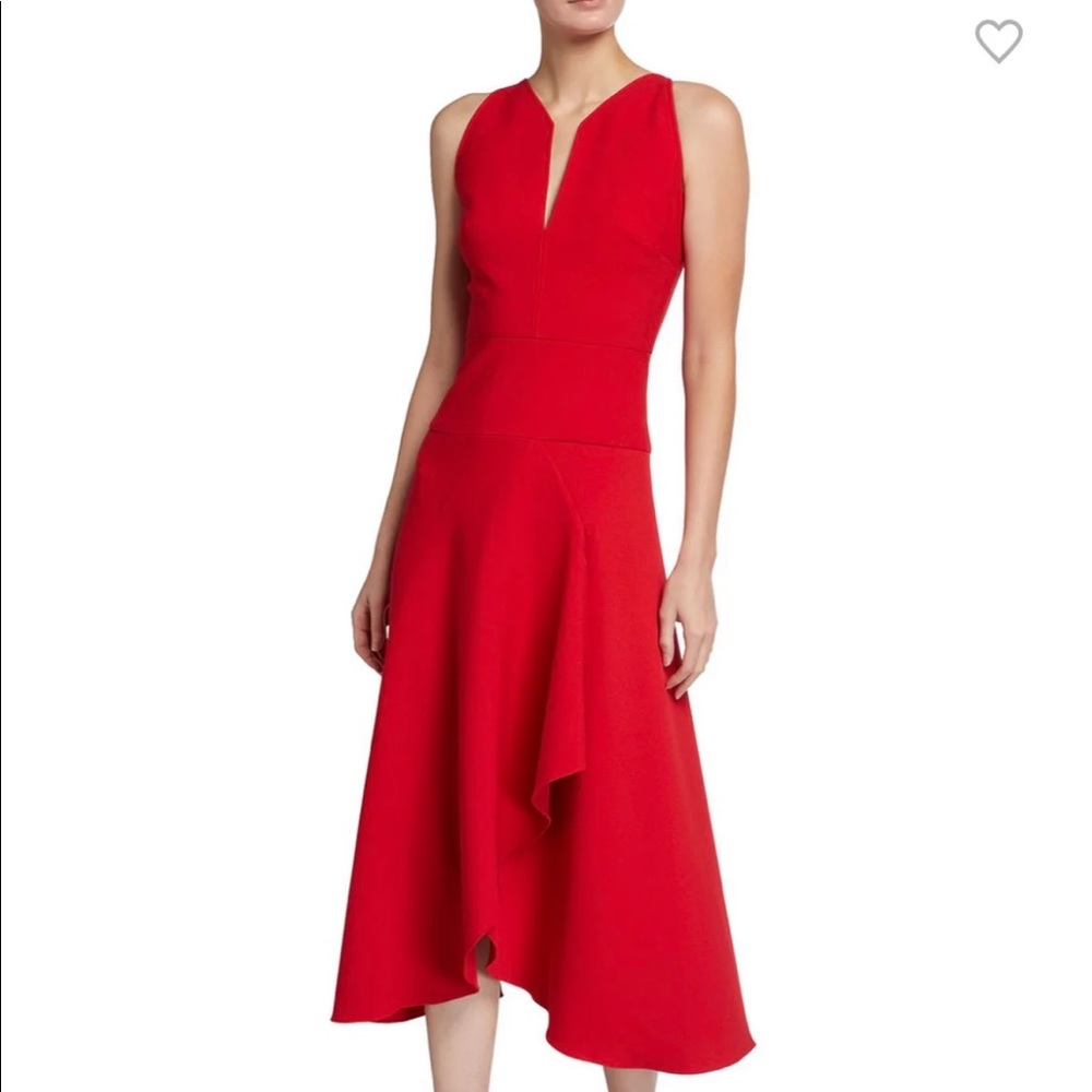 Roland Mouret red midi dress NWT